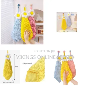 3 Pack Chenille Soft Kitchen Hand Towels