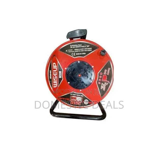 Wiseup Heavy Duty Extension Reel - 50m, 2.5mm² Cable - 1