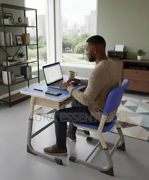 Adjustable Height Kid/Adult Desk and Chair Set