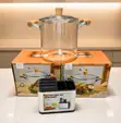 Borosilicate Glass Cooking Pot with Wooden Handles - 1