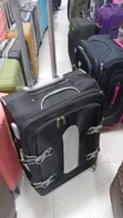 Dfavors Fabric Travel Suitcase - Medium, Black - 1