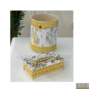Premium Plastic Tissue Holder Box and Dustbin Set