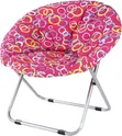 Folding Round Camping Chair - Pink - 1