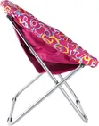 Folding Round Camping Chair - Pink - 3