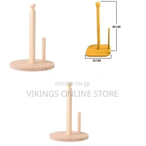 Bamboo Wooden Toilet Paper Holder Stand