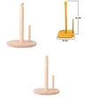 Bamboo Wooden Toilet Paper Holder Stand - 2