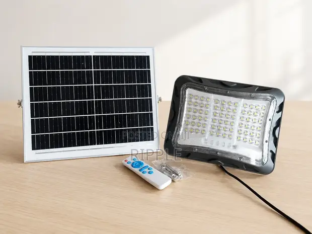 300W Solar Flood Light with 20W Panel & Remote (IP65) - 1