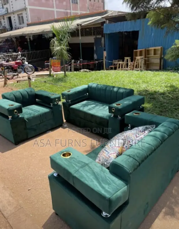 Green Armless Sofas - 1