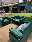 Green Armless Sofas - 1