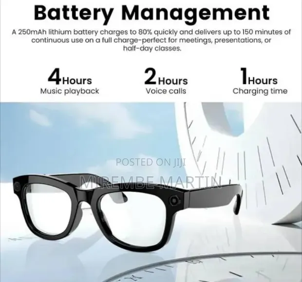 Smart Camera Glasses with 5MP Ultra-Wide Camera - 1