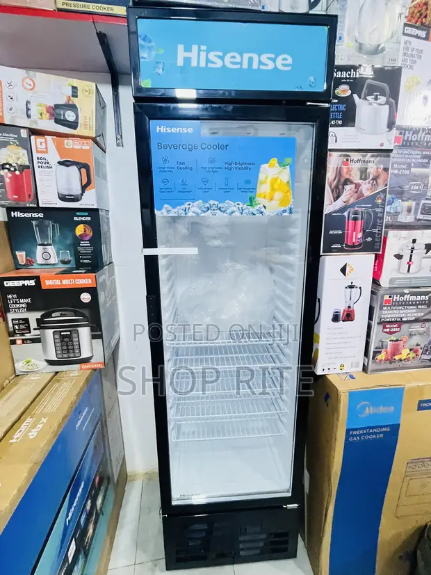 Hisense 300 Liters Glass Display Refrigerator - 1