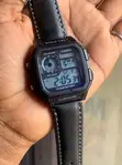 Casio AE-1200WH-1AV Digital Watch - Black Leather Strap - 2