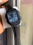 Casio AE-1200WH-1AV Digital Watch - Black Leather Strap - 5
