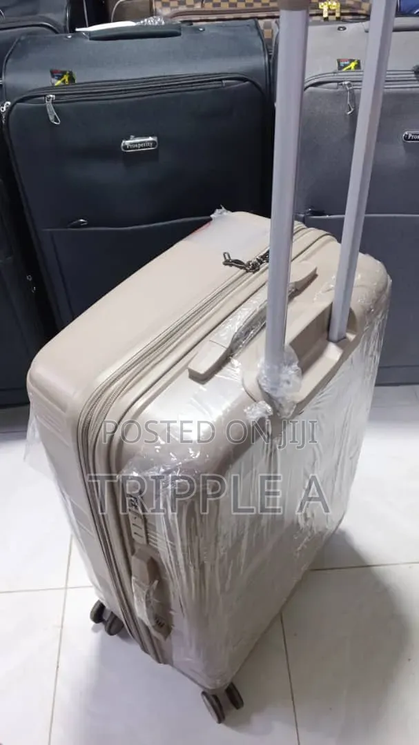 Sand-Colored Polypropylene Hardshell Suitcase - 1