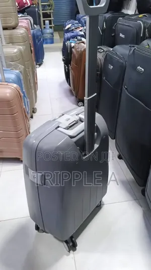 Grey Hard-Shell Rolling Cabin Suitcase