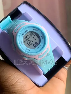 Huiker HK620 Kids Digital Watch - Pastel Blue & Pink
