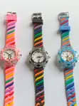 Children's Analog Watches with Spiraled Silicone Straps - 1