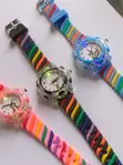 Children's Analog Watches with Spiraled Silicone Straps - 2