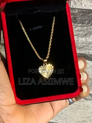 Heart Pendant Necklace with Textured Surface