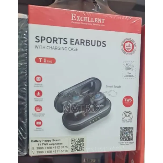 Beexcellent T1 TWS Sports Earbuds with Charging Case - 1