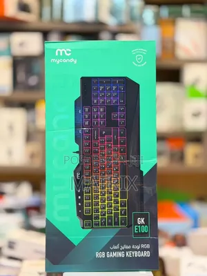 Mycandy GK-E100 Gaming Keyboard with RGB Backlit and Mechanical Feel