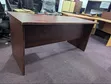 Brown Office Table / Desk (160cm) with Fixed Drawers - 2