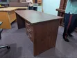 Brown Office Table / Desk (160cm) with Fixed Drawers - 3