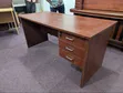 Brown Office Table / Desk (160cm) with Fixed Drawers - 4