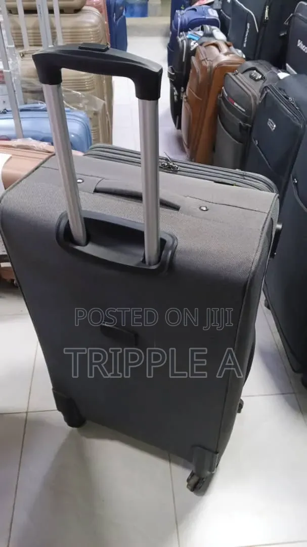 Prosperity Gray Large Softside Trolley Suitcase - 1