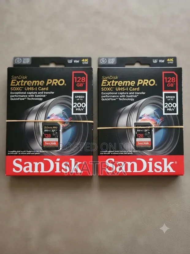 128GB SanDisk Extreme Pro SDXC UHS-I Memory Card - 1