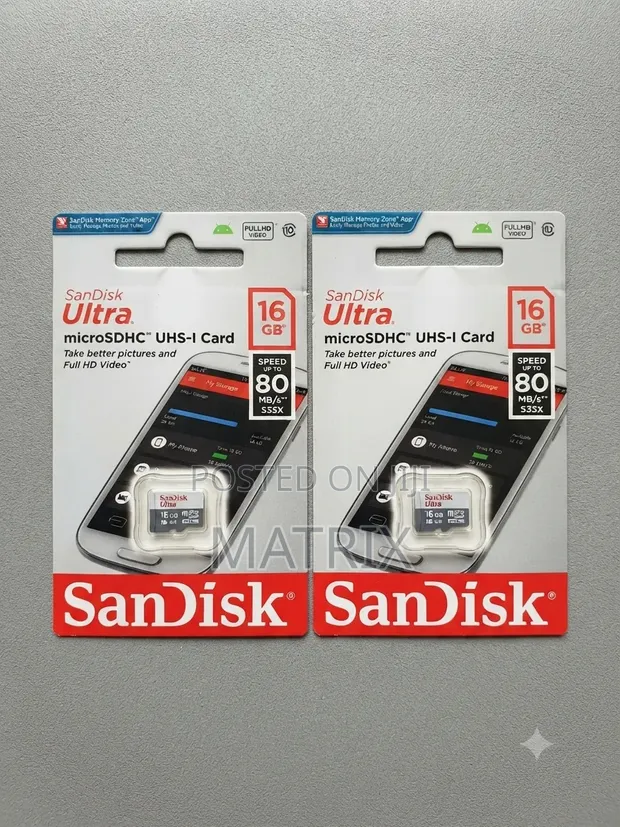 SanDisk Ultra 16GB microSDXC Memory Card - 1