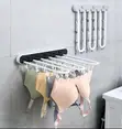 Wall-Mounted Foldable Drying Rack with Clips - 2