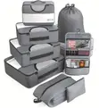 Veken 8-Piece Packing Cube Set with Toiletry Bag - 2