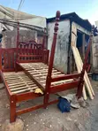 Solid Omusambya Wood Bed - 4x6ft - 2