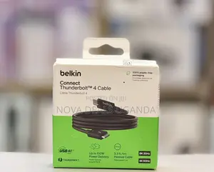 Belkin Thunderbolt 4 Cable (1M) - USB-C to USB-C, 40Gbps, 100W PD