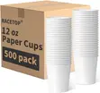 500 Pack 12 oz Disposable Paper Cups - 2