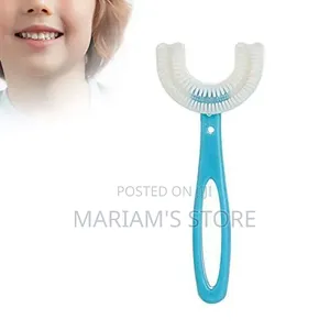 Blue U-Shaped Silicone Toothbrush (Ages 2-12)