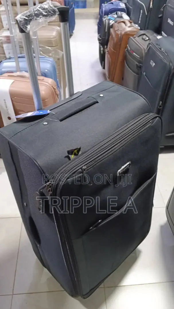 Large Black Softshell Suitcase - 1