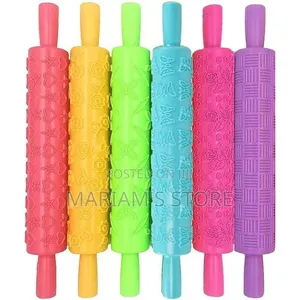 Plastic Embossed Rolling Pin - Butterfly Pattern