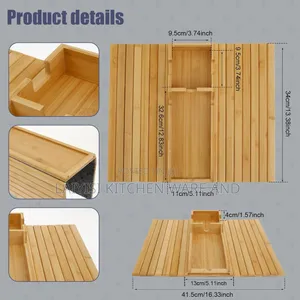 Bamboo Couch Cup Holder, Foldable Sofa Arm Tray