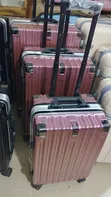 3-Piece Rose Gold Hardside Trolley Suitcase Set - 2