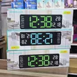 Large Digital LED Wall Clock with Temperature & Week Display - 2