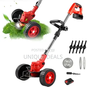 1300mAh Cordless Foldable Electric Lawnmower with Wheels