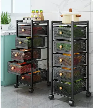 Multi-Layer Kitchen Storage Rack with Wheels