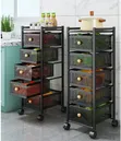 Multi-Layer Kitchen Storage Rack with Wheels - 1