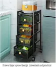 Multi-Layer Kitchen Storage Rack with Wheels - 2