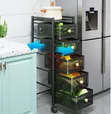 Multi-Layer Kitchen Storage Rack with Wheels - 3