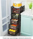 Multi-Layer Kitchen Storage Rack with Wheels - 4