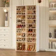 Stackable Sneaker Storage Shoe Cabinet with Magnetic Clear Door - 1