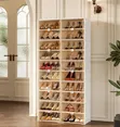 Stackable Sneaker Storage Shoe Cabinet with Magnetic Clear Door - 2